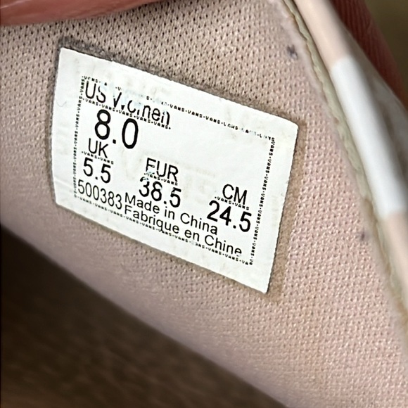 Vans Sepia Rose Checkered Slides Size 8 - Picture 8 of 11